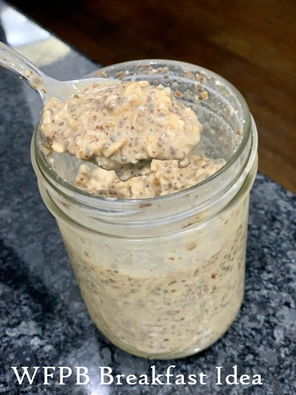 Overnight Oats are a great whole food plant based breakfast idea.